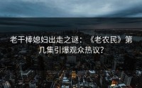 老干棒媳妇出走之谜：《老农民》第几集引爆观众热议？