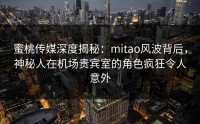 蜜桃传媒深度揭秘：mitao风波背后，神秘人在机场贵宾室的角色疯狂令人意外