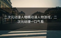 二次元动漫人物桶动漫人物游戏，二次元动漫一口气看