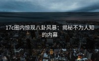 17c圈内惊现八卦风暴：揭秘不为人知的内幕