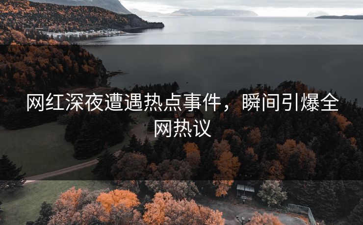 网红深夜遭遇热点事件,瞬间引爆全网热议 网红深夜遭遇热点事件,瞬间引爆全网热议